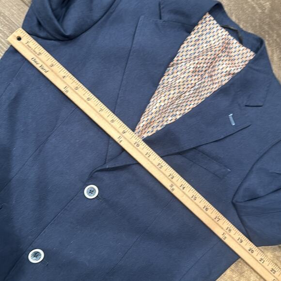 Oxford Men's Blake Linen Cotton Blazer Navy Size S - Picture 6 of 8